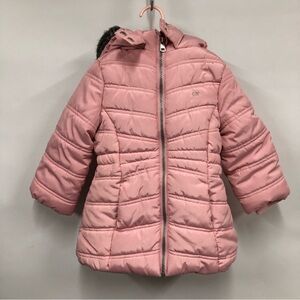 Calvin Klein Jeans 2T girls pink Hooded Winter Puffer Jacket